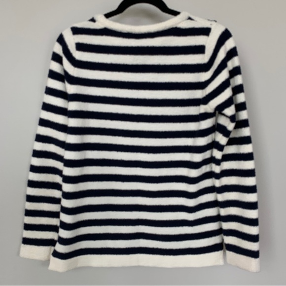 Joules Knitwear Blue & Cream Striped Star Sweater Size 6 - Picture 3 of 8